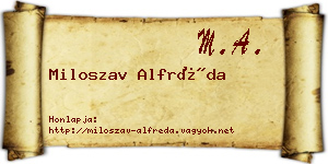 Miloszav Alfréda névjegykártya